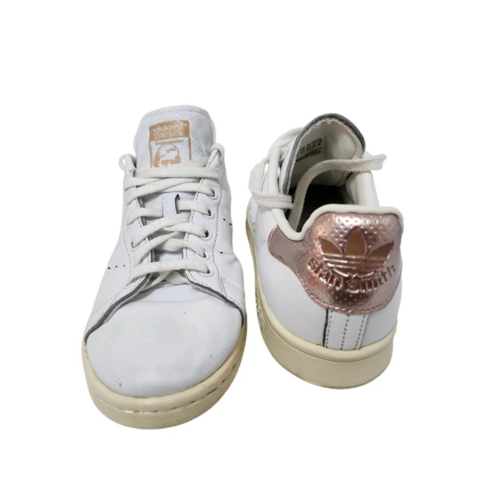 RARE VINTAGE ADIDAS STAN SMITH WOMENS WHITE LEATHER SNEAKERS - Picture 9 of 9